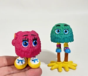 2-McDonalds 1989 Happy Meal Toy Fry Guys On Stilts & Pink Blue Eyes Pigtail - Picture 1 of 9