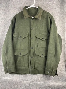 Vintage Hunting World New York uomo Mackinaw lana incrociatore verde foresta anni '70 - Foto 1 di 22