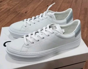 Givenchy Mens City Sport Calf Leather White Grey Sneakers, Size 10US (43 EU) - Picture 1 of 10