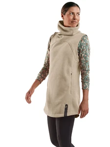 Indyeva 25th Hour Tunic Womens Medium Flax Polartec Funnel Neck Pullover Fleece - Picture 1 of 10