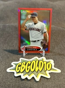 2012 Topps Chrome Ubaldo Jimenez Red Refractor /25 - Picture 1 of 3