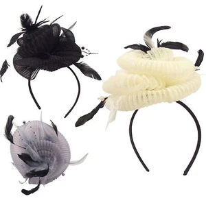 ¡Diadema simple Swirl Fascinator! Red de vestir con clip para el cabello - Imagen 1 de 4