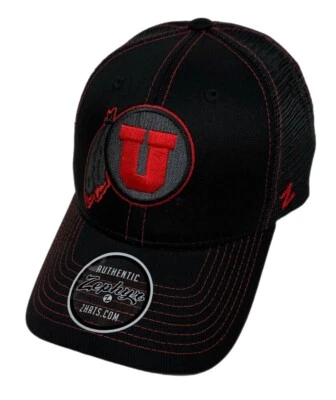 Zephyr NCAA Utah Utes “Staple" Curved Bill Adjustable Trucker Mesh Hat BRAND NWT - Image 1 of 4