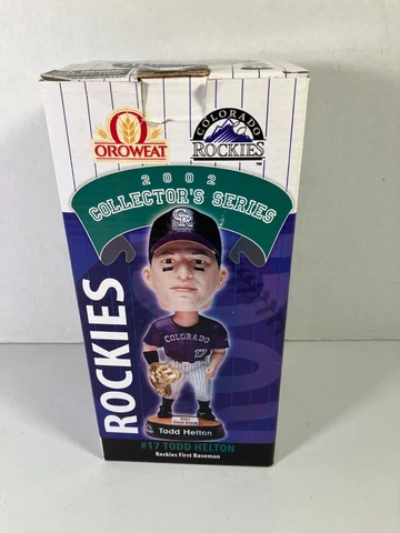2002  COLORADO ROCKIES #17 TODD HELTON " 10th ANNIVERSARY "  BOBBLEHEAD~NOS Cover