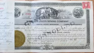 Mining Stock Certificate Lot Ten Different Pieces, 1920s to 40s, MT NV WA ID - Picture 1 of 10