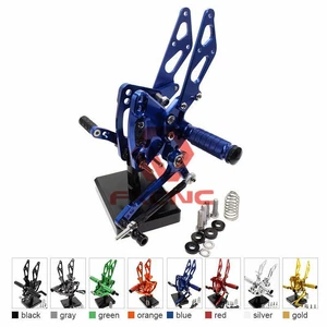 FXCNC Rearsets Footrest For NINJA 250 EXC250 08-12 Z1000 ABS 11-16 Blue - Picture 1 of 34