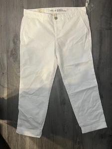Gap White Skinny Jeans Trousers vintage khakis Rolled Cropped UK 6 - Picture 1 of 4