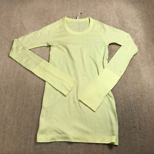 Lululemon Shirt Womens 4 Swiftly Tech Green Thumb Run Gym Yoga Training Casual
