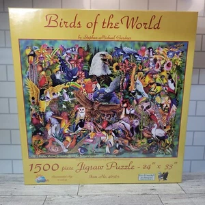 1500 PC Puzzle "Birds Of The World" 24x 33" Stephen Gardner Applejack Art SEALED - Picture 1 of 6