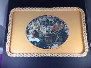 The Wedding Of The Prince And Princess Of Wales July 29th 1981 Serving Tray Rare - Picture 1 of 5