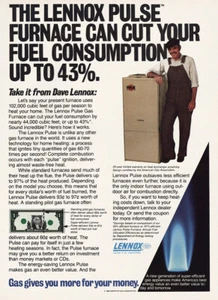 Lennox 1983: anuncio impreso vintage de horno de pulsos - Imagen 1 de 1