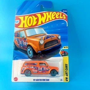 HOT WHEELS 2025 '67 AUSTIN MINI VAN ORANGE 169/250 JBB00 HW ART CARS JUN IMAI - Bild 1 von 2