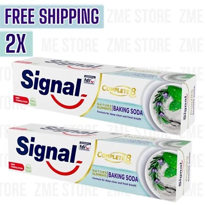 2X Signal Completo 8 Elementi Naturali Dentifricio al Bicarbonato di Sodio 100ml - Immagine 1 di 4