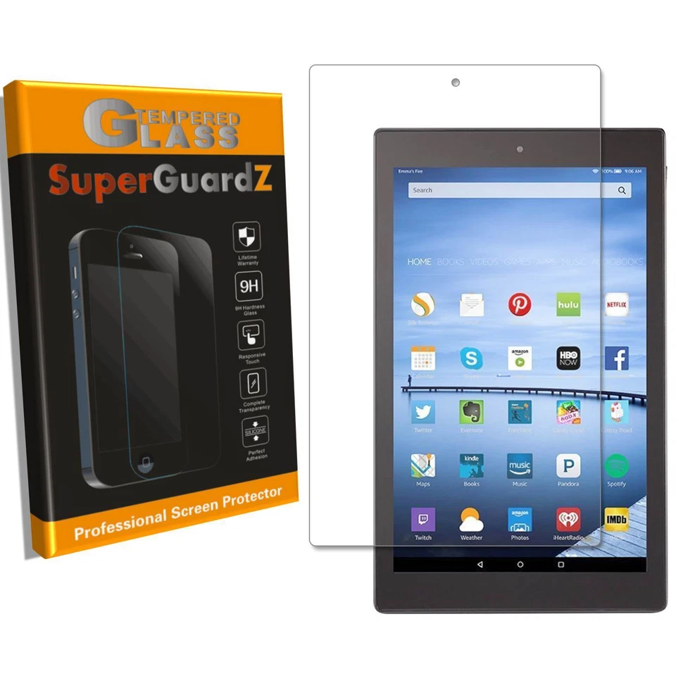 2-PACK For Amazon Fire HD 10 (2019) Tempered Glass Screen Protector Guard Cover - Image 1 of 4