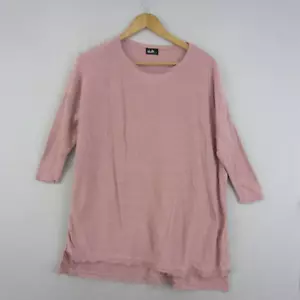 Dotti Jumper Womens Small 10 Pink Tight Knit Loose Pullover Sweater Casual - Picture 1 of 15
