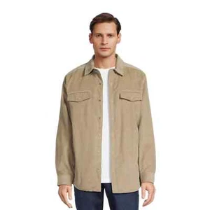 George Men's Corduroy Shirt Jacket XL 46-48 Beige Cotton Longsleeve Pockets - Picture 1 of 6