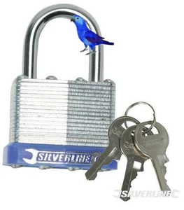 CANDADO LAMINADO 50 MM ALTA CALIDAD CON 3 LLAVES SILVERLINE 704400 - Imagen 1 de 1