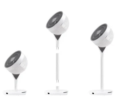 Woozoo 360 Pedestal Fan Air Circulator, Oscillating, Remote Control, White, NEW - Image 1 of 4