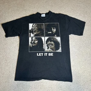 Vintage AllSport 1996 The Beatles Let it Be Double Sided Band Tee Shirt Size XL - Picture 1 of 6