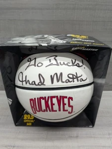 THAD MATTA Autogramm signed Ohio State Buckeyes Logo Basketball Trainer.  - Bild 1 von 18