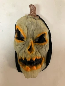 Pumpkin Halloween Mask Scary Deluxe Hooded Mask One Size - Picture 1 of 2