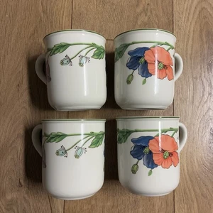 4er Set Amapola Villeroy & Boch Kaffeetassen Mohnblumen 10 Unzen Ampola Konvolut - Bild 1 von 3