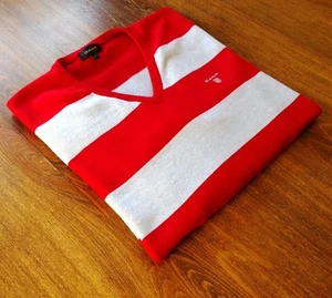 Jerséis de hombre 100% algodón con cuello en V GANT talla M Rojo y azul - Imagen 1 de 12