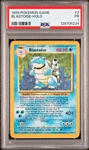 PSA 1 PR 1999 Base Set Blastoise 2/102 Holo Foil Pokemon WOTC Unlimited Rare - Picture 1 of 2