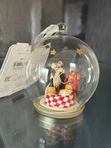 DISNEYLAND PARIS - LADY & THE TRAMP CHRISTMAS ORNAMENT BAUBLE DECORATION *NEW* - Picture 1 of 3