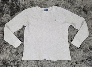 Polo Ralph Lauren Thermal Shirt Youth Large (14-16) Gray Base Layer Long Sleeve - Picture 1 of 15