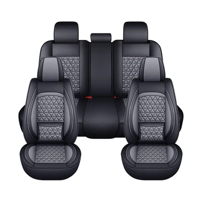 For Buick Envision 2016-2025 Faux Leather Car Seat Covers (5 Seats,Black&Grey) Foto 1 de 4