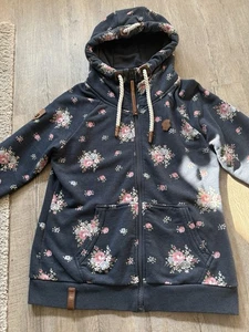 Naketano Sweatjacke Blau Mit Blumenmuster Gr. XL - Bild 1 von 9