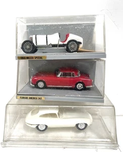 Lot Of 3 Vintage Plastic Toy Cars in Cases - 2 Renwal (Ferrari & 1931 Miller ) - Picture 1 of 4