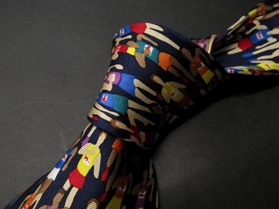 Alynn мужской галстук многоцветный марафон шелк классический дизайнерский один размер винтажный 90-х и 33 - Изображение 1 из 4