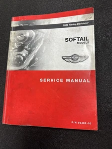 2003 Harley Factory Service Manual Softail Models 99482-03 Nice Shape Clean - Picture 1 of 5
