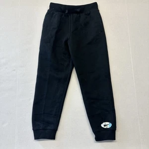 Nike Mädchen schwarze Jogginghose Größe 6 x Medium Logo Winter Fleece - Bild 1 von 3