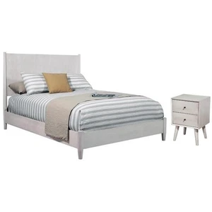 Home Square 2-Piece Set with Flynn Full Size Panel Bed & 2 Drawer Nightstand - Picture 1 of 14