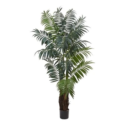 Palmera Areca Bombilla Casi Natural 90" con 566 Hojas en Verde/Negro Foto 1 de 3