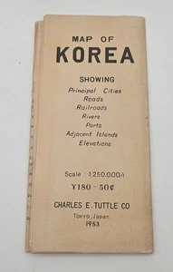 Mapa de Corea 1953 impreso en Tokio, Japón - Imagen 1 de 5