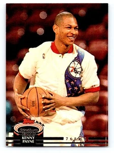 1992-93 Topps Stadium Club Basketball 157 Kenny Payne - Philadelphia 76ers - Picture 1 of 2