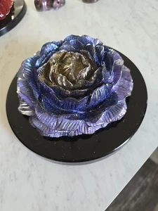 Handgefertigte Harz Blume Lila Gold Blau Dekoration Geschenk.   600 - Bild 1 von 6