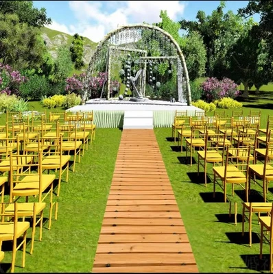 Camino de jardín de madera Foto 1 de 4