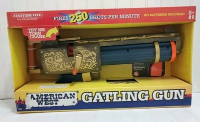 NIB Vintage 1998 TootsieToy Old 'American West' Toy Gatling Cap Gun New In Box - Image 1 of 4