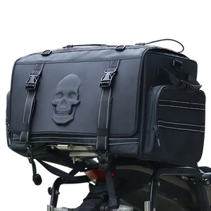 Rear Tail Seat Bag Deluxe Roll Waterproof Carry Bag Polyester For Motorcycle - Bild 1 von 17