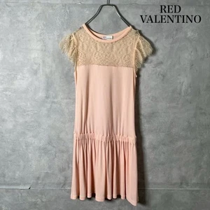 RED VALENTINO Lace Sleeveless Dress Pink From Japan - Picture 1 of 24