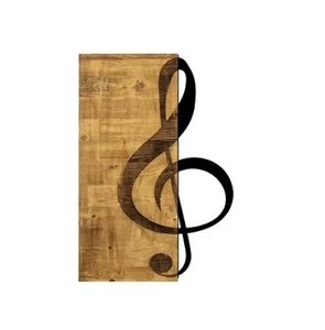 Wallity Musik Deko Holz Metall Wandbild Rustikal Industrial Violinschlüssel - Bild 1 von 4