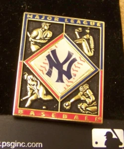 New York Yankees quad player NY logo lapel pin 2002 separating logo MLB - Picture 1 of 8