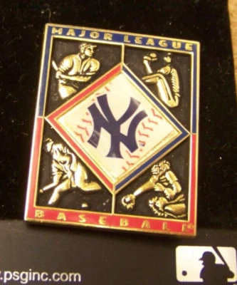 New York Yankees quad player NY logo lapel pin 2002 separating logo MLB - Image 1 of 4