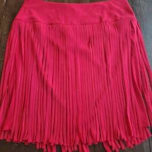 Lane Bryant Red Fringe Skirt Size 18 - Picture 1 of 4