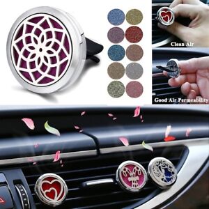 Stainless Steel Aromatherapy Car Essential Oil Diffuser Vent Clip Air Freshener 